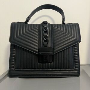 Elegant Black Quilted Handbag Aldo